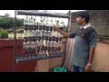 Hydroponics farm made of recycled bottles in kolkata