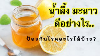 น้ำผึ้งมะนาว ป้องกันโรคอะไรได้บ้าง น่ำผึ้งมะนาวประโยชน์ สรรพคุณ แก้ไอ เจ็บคอ ท้องผูก ยาระบายอ่อนๆ