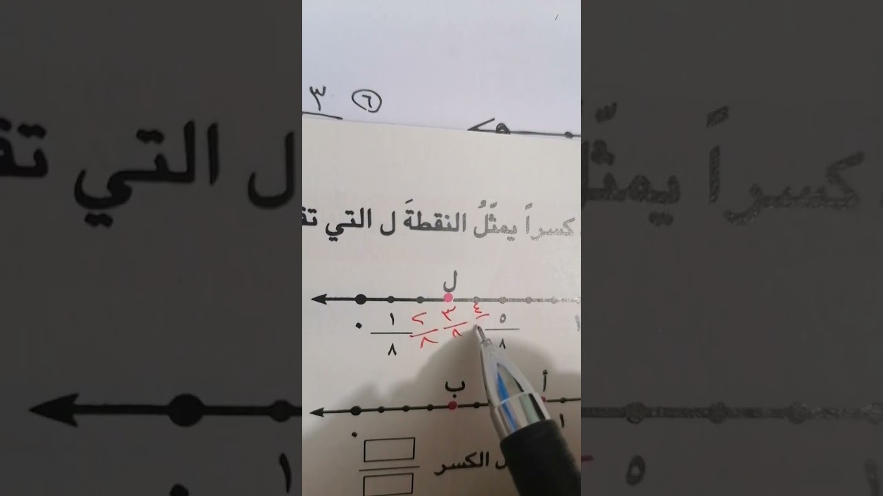 تمثيل الكسور على مستقيم الاعداد رياضيات صف رابع الأبتدائي صفحه 117 و118 