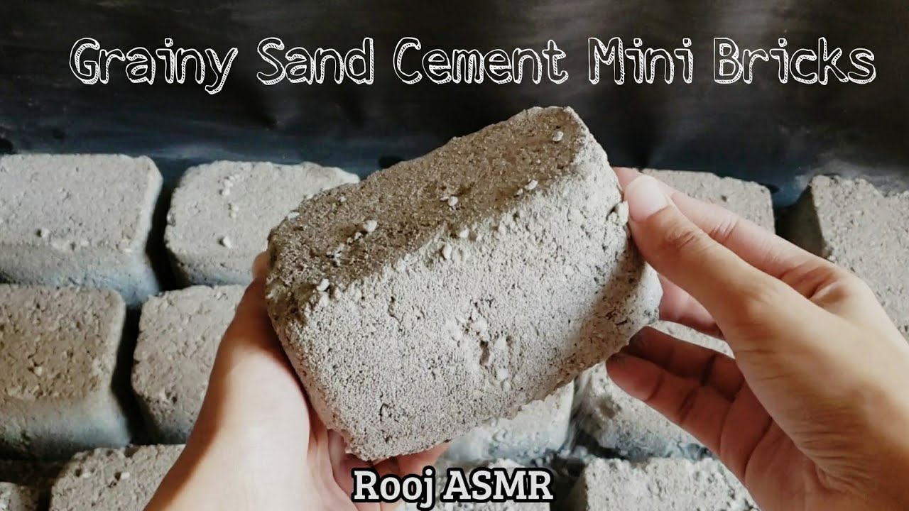 ASMRGrainy Concrete Sand Cement Mini Bricks Dry Crumbles on Floor