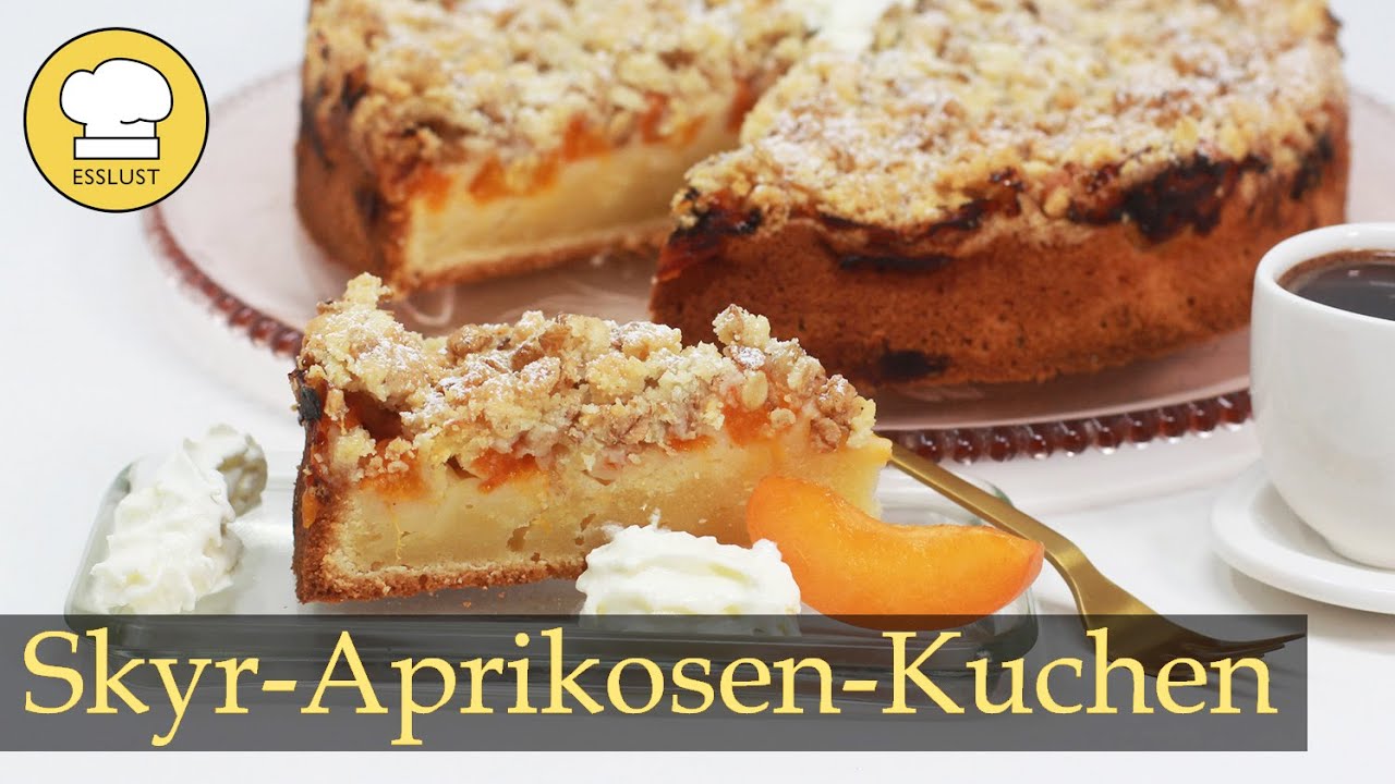 SKYR-APRIKOSEN-STREUSELKUCHEN - fruchtig, lecker und kalorienarm