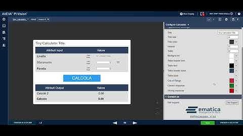 Ematica PI Vision Widget − Tiny Calculator
