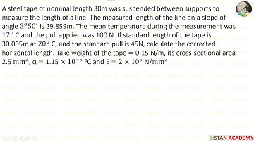 Problem No - 5 Errors in Tape Surveying from previous university questions