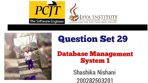 Database Management System Task  29   | 1st Year | Semester 01 | Java Institute