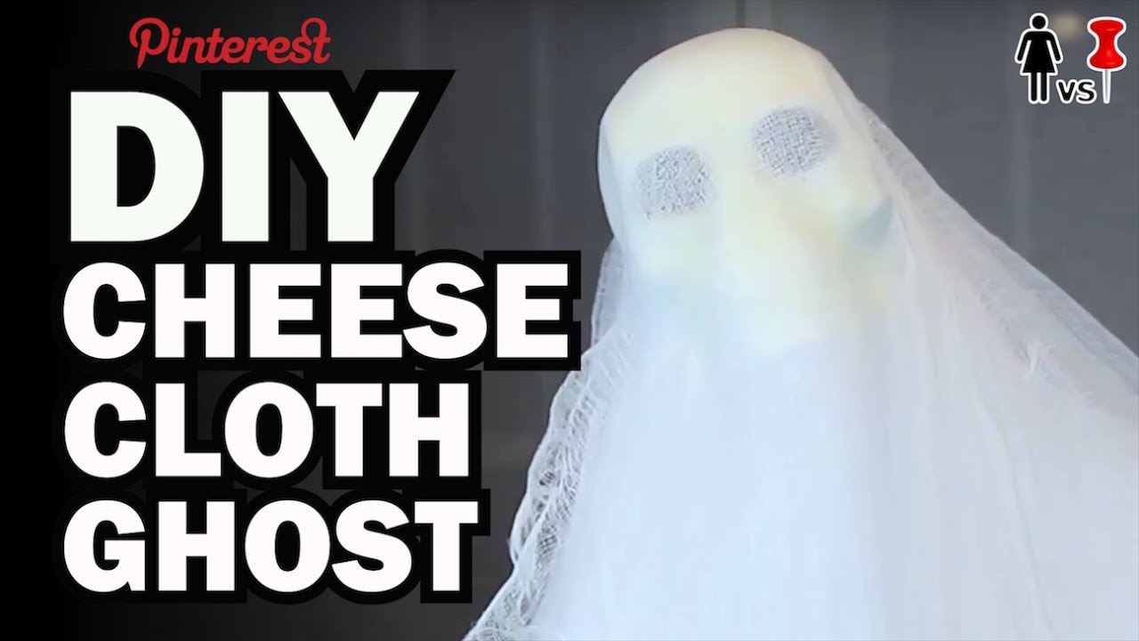 DIY Cheese Cloth Ghost, CORINNE VS PIN 16 YouTube