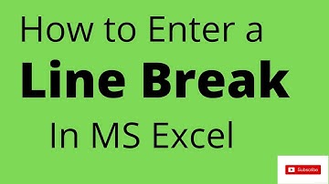 How to insert a line break in a cell in MS Excel || Learn Excel