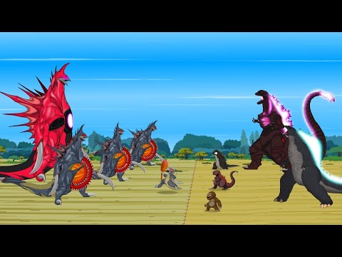TEAM Godzilla - KONG vs. Gigan Rex 2022 : King of the Monsters ? | Godzilla Cartoon Compilation