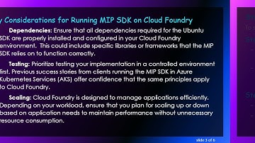 Implementing MIP SDK on Cloud Foundry: A Guide for C#  Developers