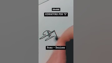 Signature for D | Denisse | SBtellME Calligraphy and Handwriting #shorts #signature #calligraphy