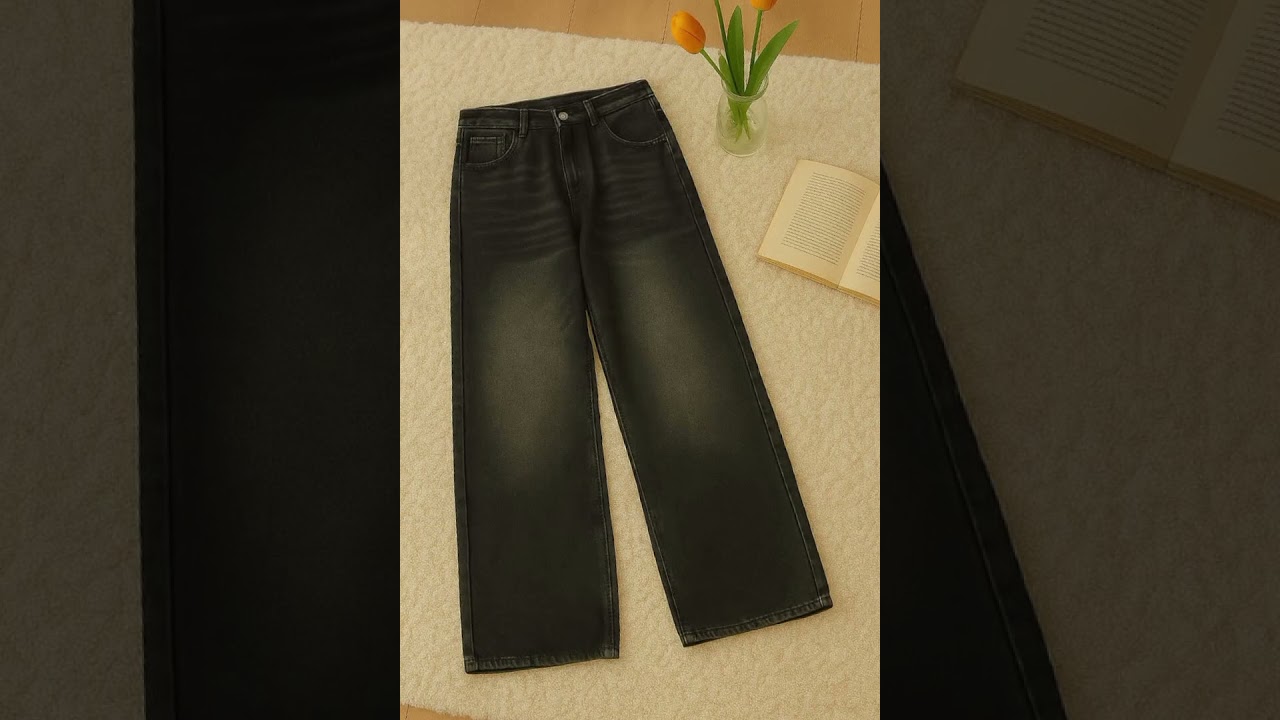 UNISEX - Celana jeans baggy loose pants Oversize Korean Style Straight gombrong Skena kalcer Celana