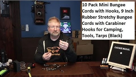 10 Pack Mini Bungee Cords with Hooks, 9 Inch Rubber Stretchy Bungee Cords with Carabiner Hooks