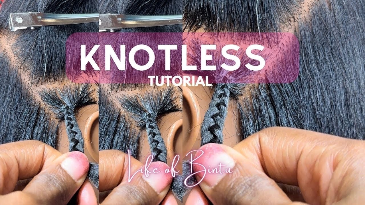 How to do KNOTLESS BRAID the EASY way👍🏽 Step by Step Tutorial YouTube