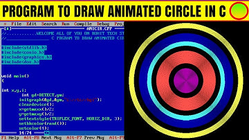 Program to draw animated circle in c || circle ⭕ animation in c graphics Program || Rohit Tech Study