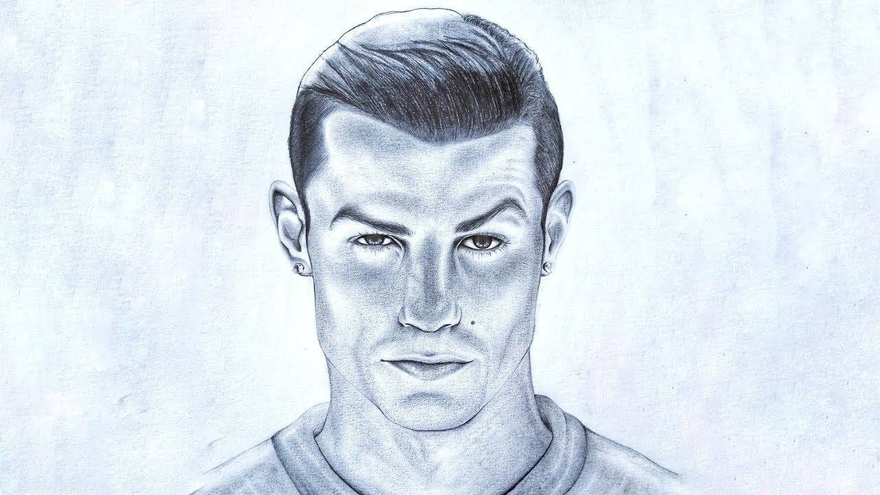 Comment Dessiner Cristiano Ronaldo facilement - YouTube