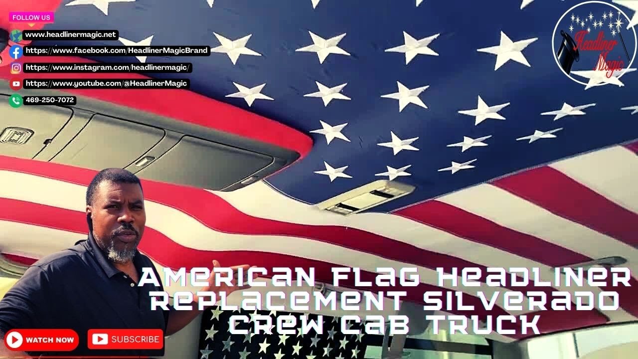 American Flag Headliner Replacement Silverado Crew Cab Truck YouTube