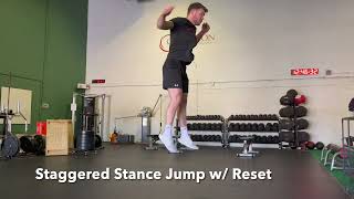Staggered Stance Jump w/ Reset