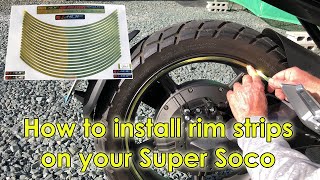 How to install rim stripes on your Super Soco (All Models)