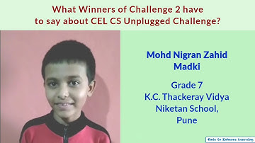 CEL CS Unplugged Challenge 2 Winner