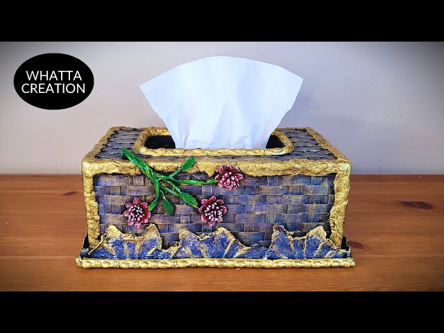 How to make Tissue Box using Cardboard, Unique Tissue Box Making