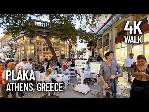 PLAKA, Athens at Night Walking Tour - Hip Restaurants & Cafes - Neighborhood in Athens, Greece