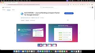 ExCITATION Google Chrome Extension – Journal Ranking & Impact Factor for Google Scholar 2026