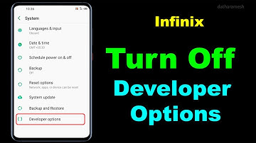 How to Disable Developer Options In Infinix Hot 9 Pro