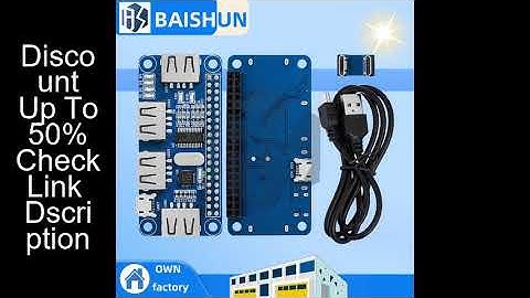 4 Ports USB HUB HAT For Raspberry Pi 3 / 2 / Zero W Extension Board USB To UART For Serial Debugging