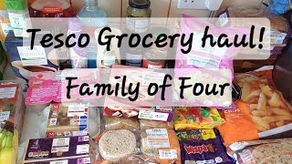 Tesco weekly grocery shopping haul and main meal planner || Family of four || W/C Wed 8th May
