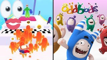 Satisfying Run Mobile Games | Join Blob Clash 3D vs Oddbods Friends