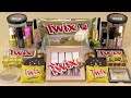 TWIX SLIME 🍫Mixing makeup and glitter into Clear Slime ❤ASMR Satisfying Slime Videos 1080p