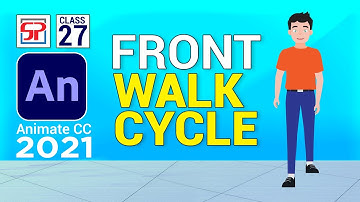 Adobe Animate CC 2021: Front Walk Cycle | Front walk animation | 2d animation | Flash in Hindi