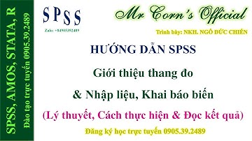 14.11.2022 Hướng dẫn SPSS | Giới thiệu thang đo & Nhập liệu, Khai báo biến trên phần mềm SPSS
