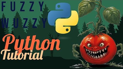 Python Tutorial: Fuzzy Wuzzy and string comparision