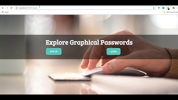 Two Step Graphical Authentication System (SignUp phase)