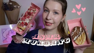 [ASMR po polsku] JEM GOFRY W KSZTAŁCIE... 🤭💖 walentynkowy mukbang (dźwięki jedzenia, ust, mlaskanie)