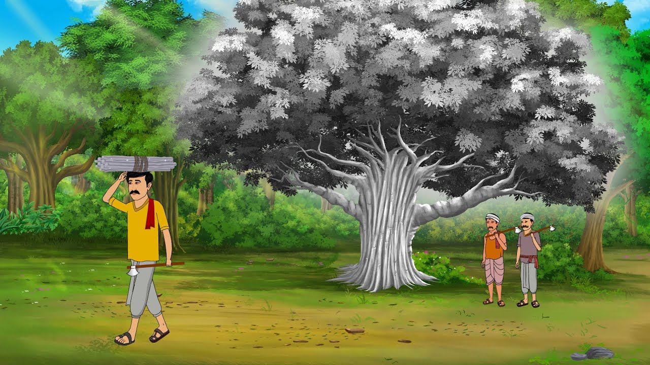 ईमानदार लकड़हारा और चांदी का पेड़ | HINDI KAHANIYA | MORAL STORIES | CARTOON | RAHASHYAMAYI KAHANI