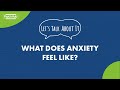 #LetsTalkAboutIt: What Does Anxiety Feel Like?