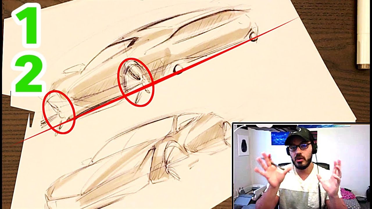 9 Steps to Sketch a Car with Markers – Sketch Monkey Store
