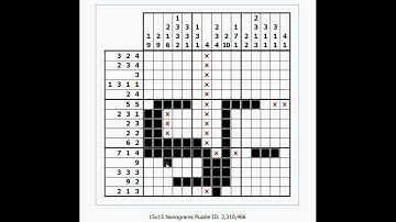 Solving 15x15 Nonogram Puzzles