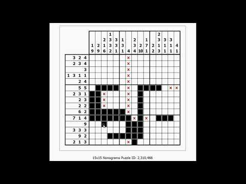 Solving 15x15 Nonogram Puzzles