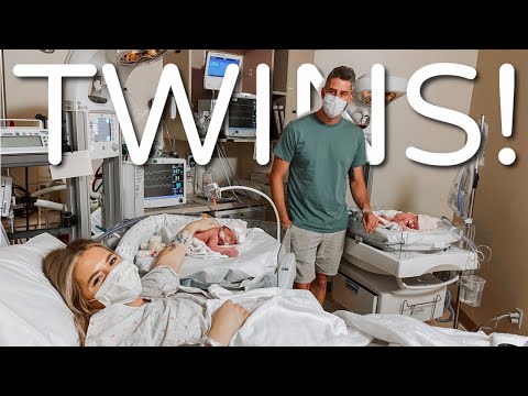 MEET OUR BABIES! TWIN BIRTH VLOG | LAUREN & ARIE