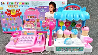 6 Minutes Satisfying with Unboxing Cute Pink Ice Cream Store Cash Register ASMR | Review Toys
