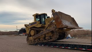 CAT D9R Dozer Move | Loading and Unloading