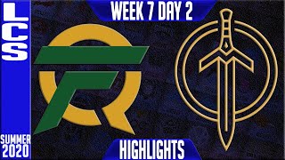 FLY vs GGS Highlights | LCS Summer 2020 W7D2 | FlyQuest vs Golden Guardians