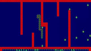 ATARI ST THE SNAKE DIE SCHLANGE LOW RES COLOR GFA BASIC 1988 By Jorn Leiber Joern & Wonderware STE