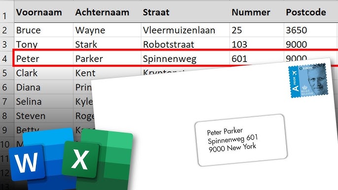 Etiketten Maken En Printen Met Word En Excel - Youtube