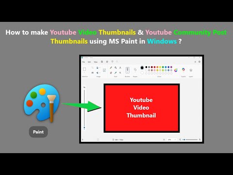 How to make Youtube Video Thumbnails & Youtube Community Post Thumbnails using MS Paint in Windows ?