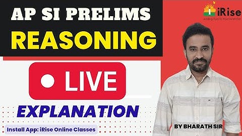 AP SI PRELIMS REASONING LIVE EXPLANATION