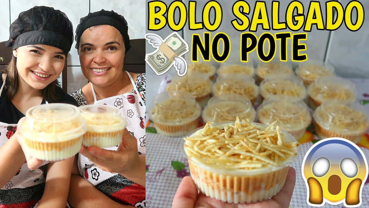 6 receitas de bolo salgado no pote para vender  Receita bolo salgado,  Receitas, Receitas deliciosas