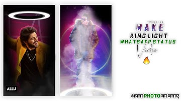 How To Make Trending Ring Light Full Screen WhatsApp Status Video Editing In Kinemaster Toturial